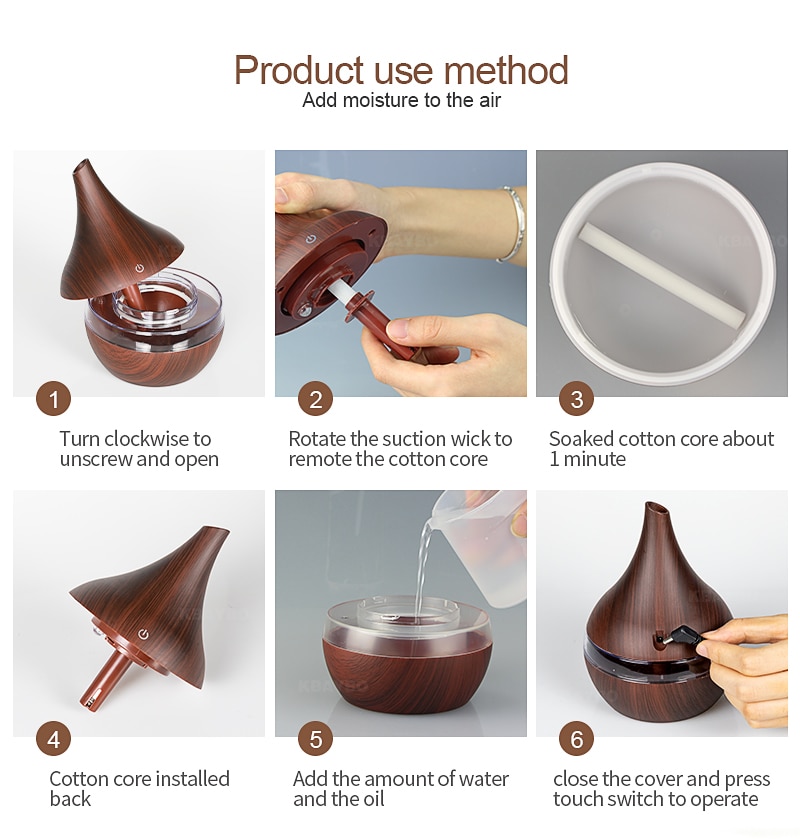 Wood Aromatherapy Air Humidifier