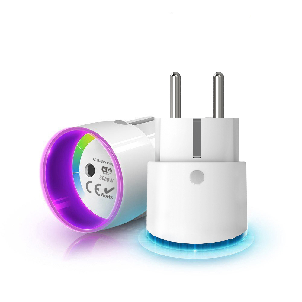 Round WiFi Smart Plug with Light