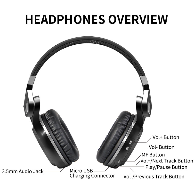 Original Wireless Bluetooth Headphones with Microphone