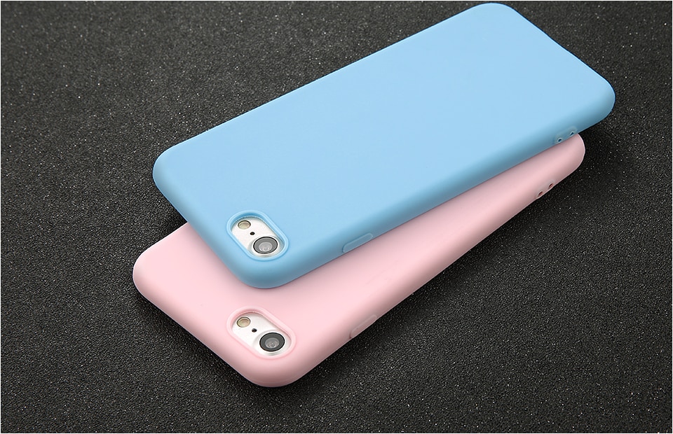 Candy Colors Soft Phone Case for iPhone