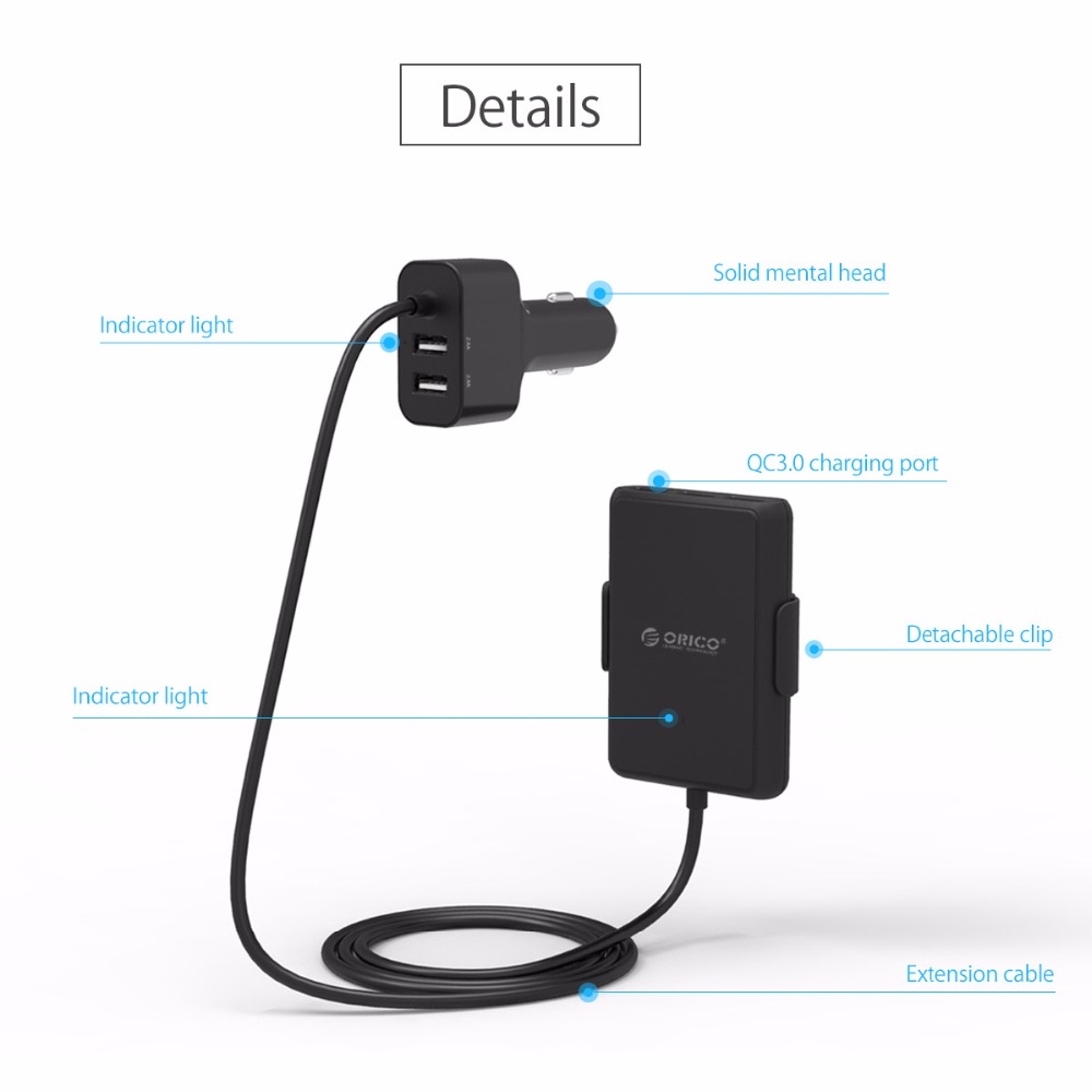 5 USB Ports Quick Charge 3.0 Car Charger