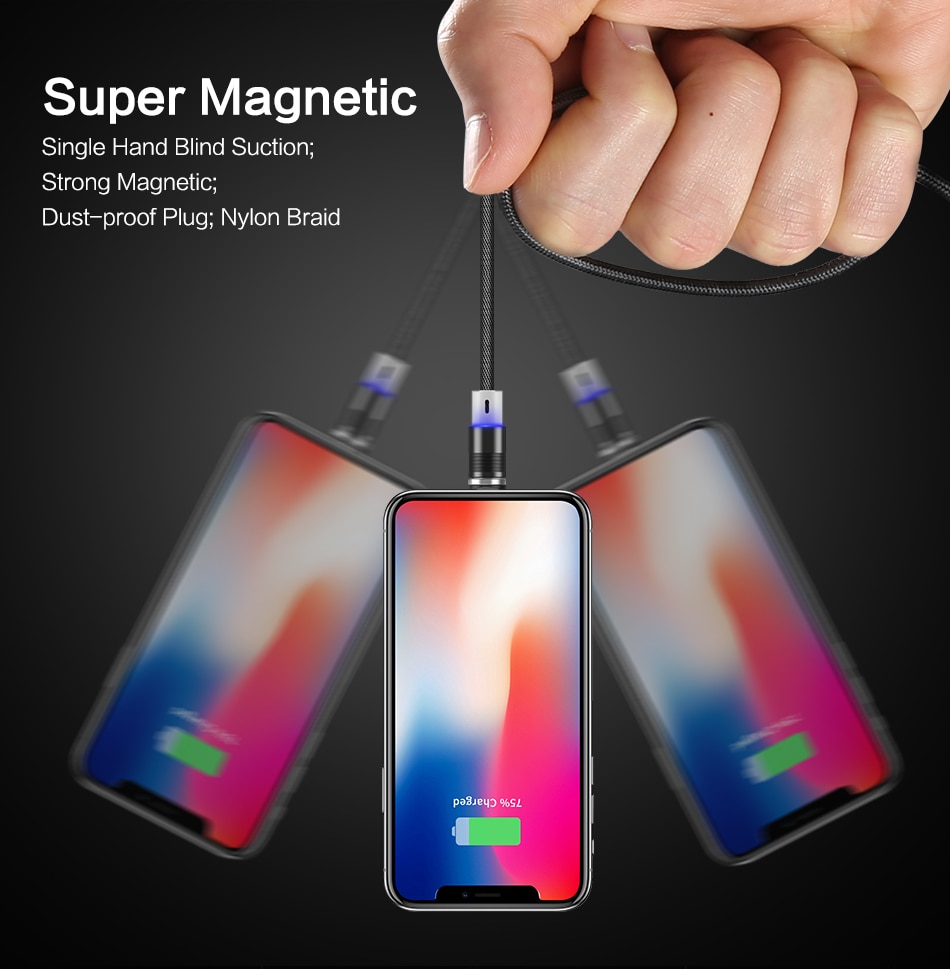 3 in 1 Magnetic Design Interchangeable USB Cable