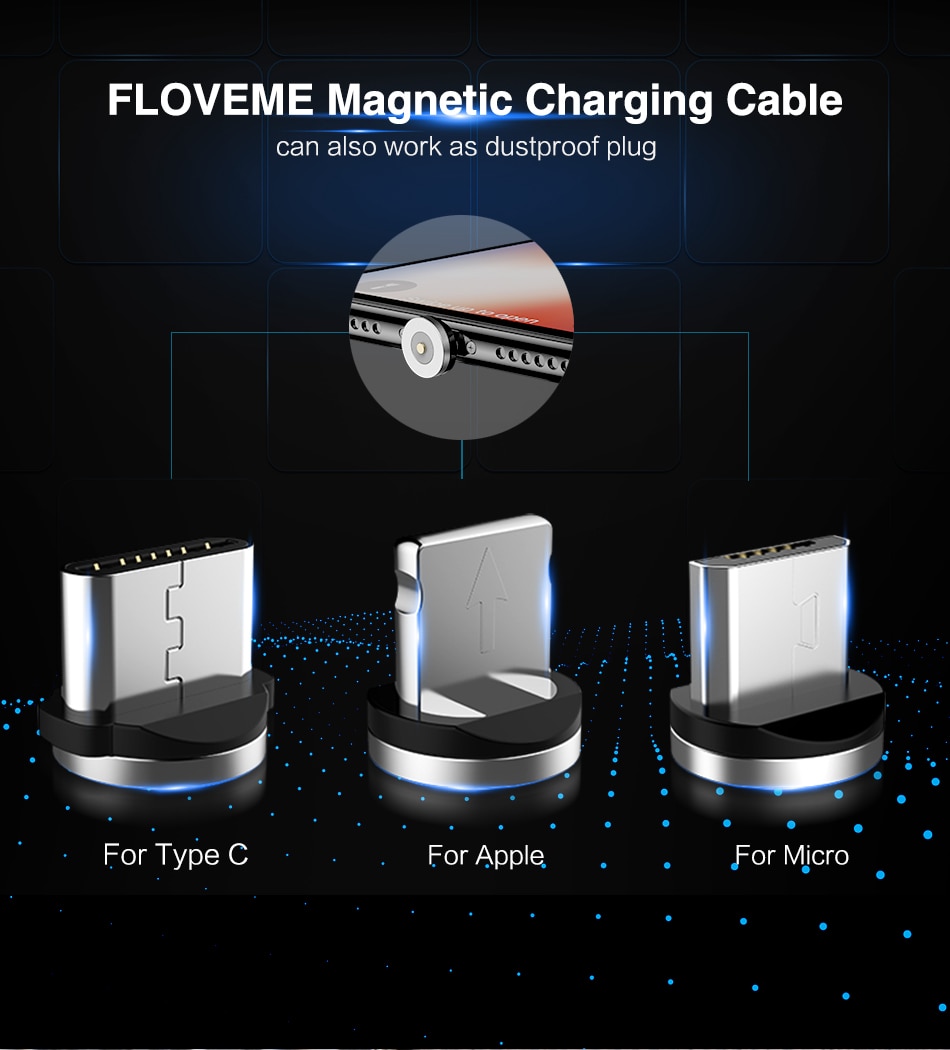 3 in 1 Magnetic Design Interchangeable USB Cable