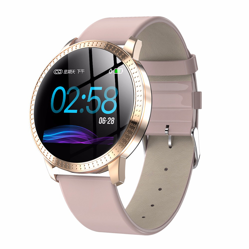 Women's Fashion Round Smart Watch with Heart Rate Monitor