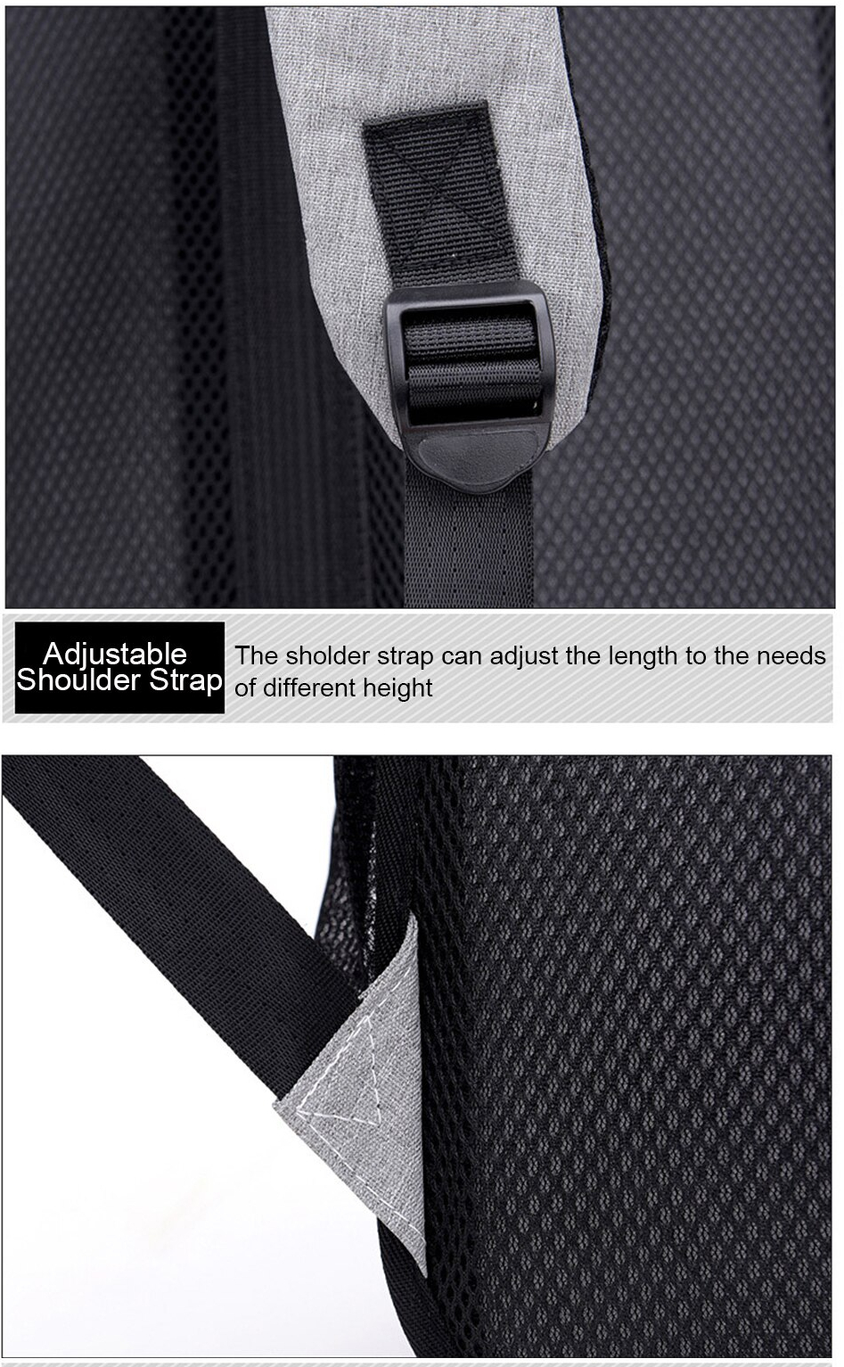 Men's Smart Striped Design Backpack