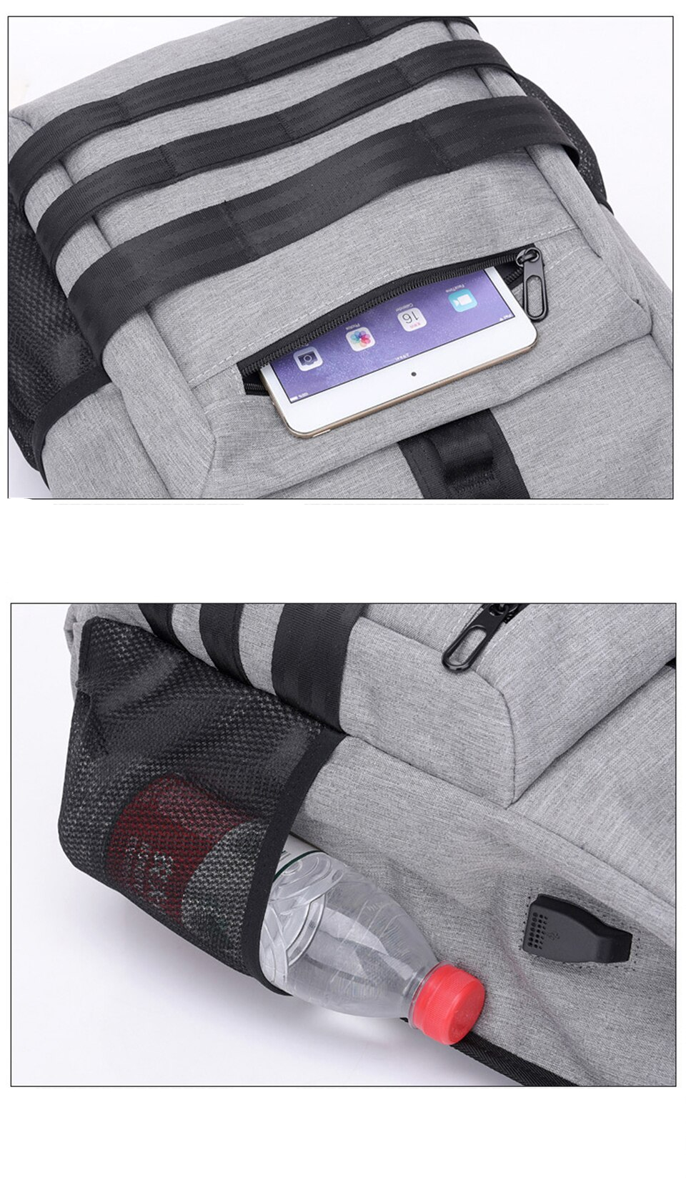 Men's Smart Striped Design Backpack