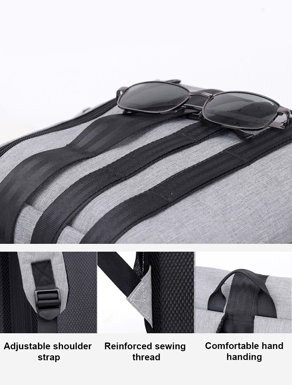 Men's Smart Striped Design Backpack